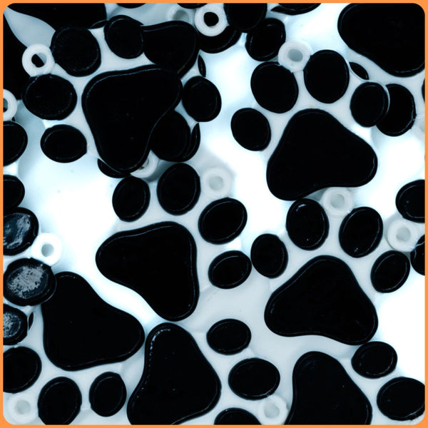 Black Robo Kitty Paw Custom Charms