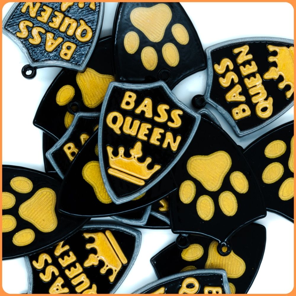 Gold Bass Queen Custom Charms