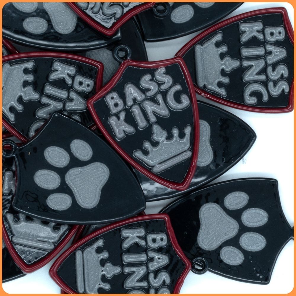 Grey Bass King Custom Bead Charms