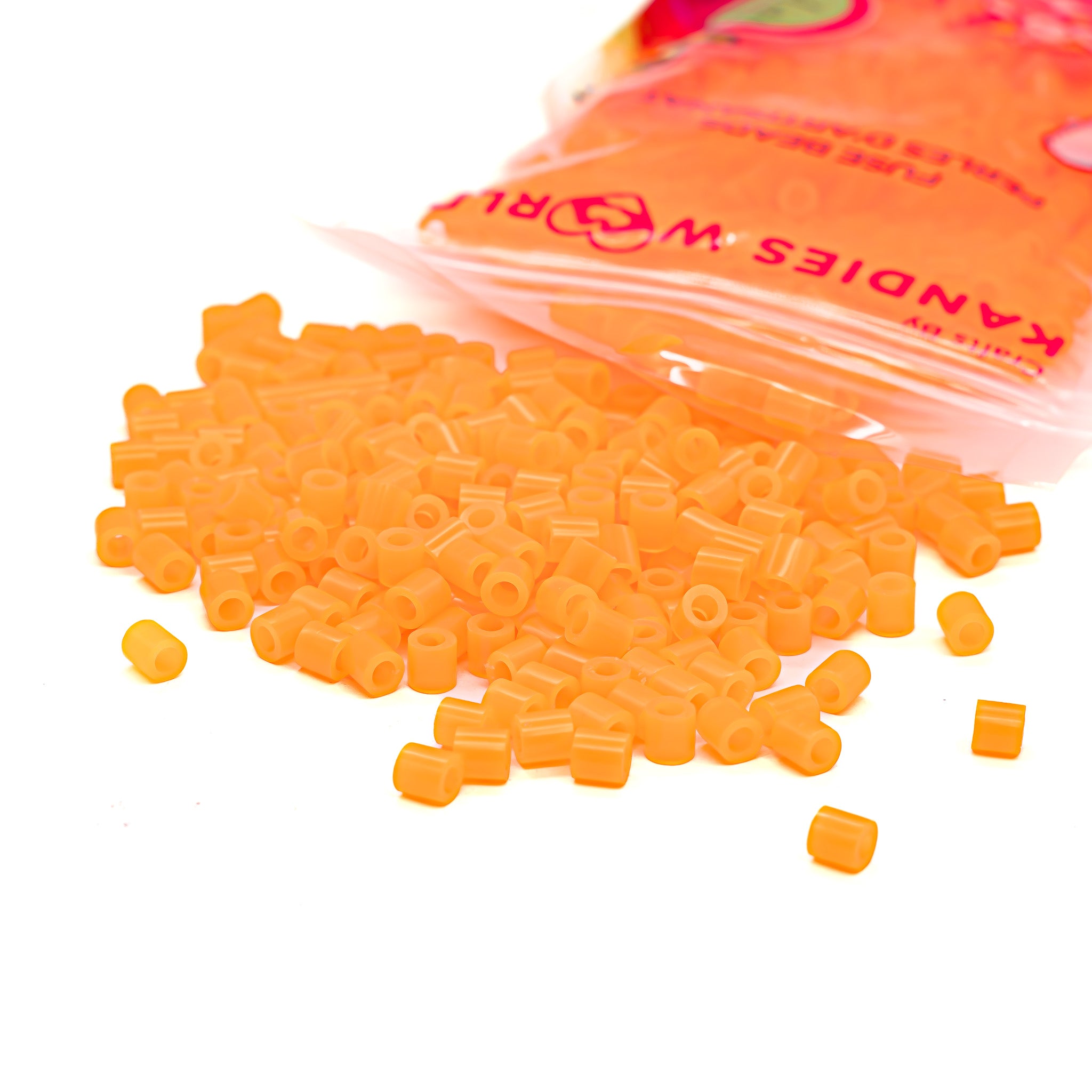 Translucent Neon Orange Fuse Beads - 5mm - 1000/Pack