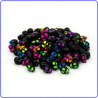 Black UV Skeleton Head Beads - 75/Pack