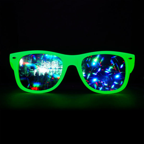 UV Reactive Green Diffraction Glasses