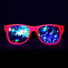 UV Reactive Pink Diffraction Glasses