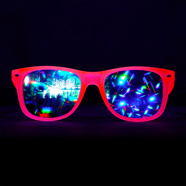 UV Reactive Pink Diffraction Glasses