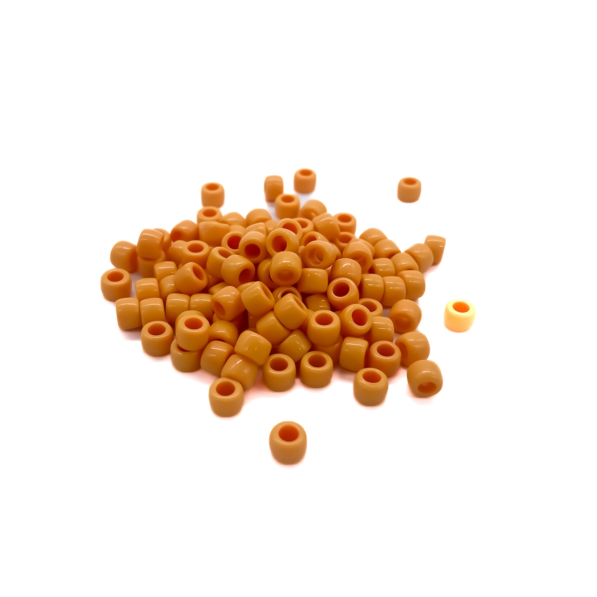 Burnt Orange Opaque Pony Beads - 9mm - 300/Pack