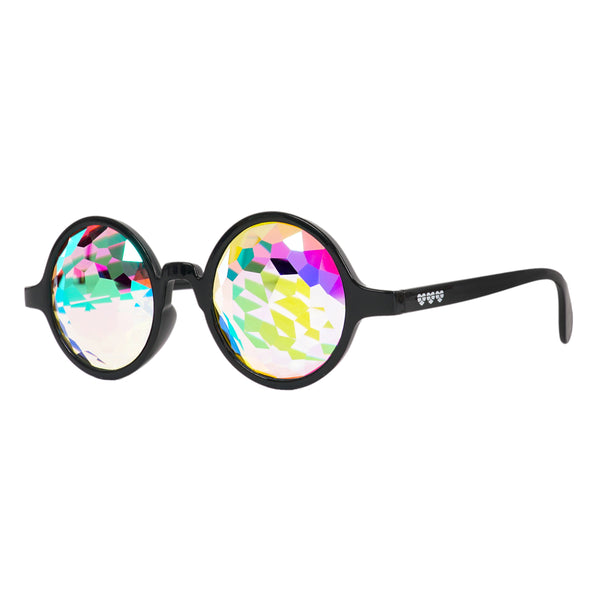 Black Round Kaleidoscope Glasses