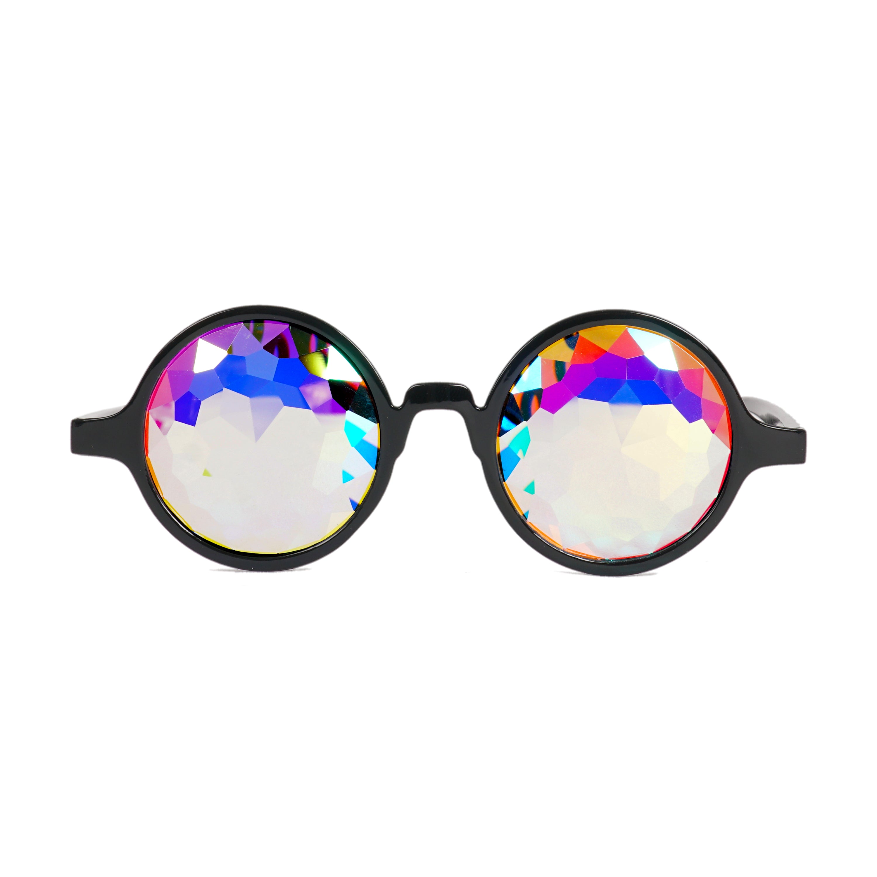 Black Round Kaleidoscope Glasses