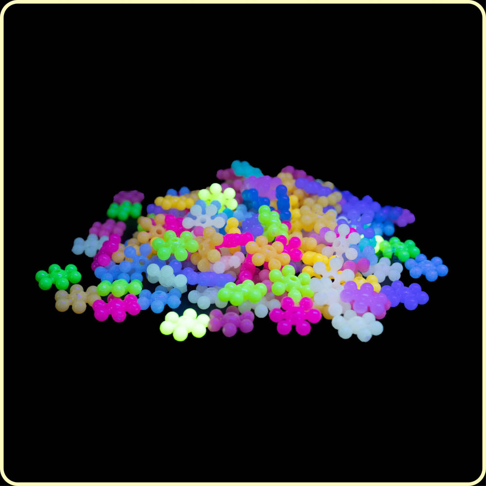 UV Fluorescent Daisy Flower Beads - 150/Pack
