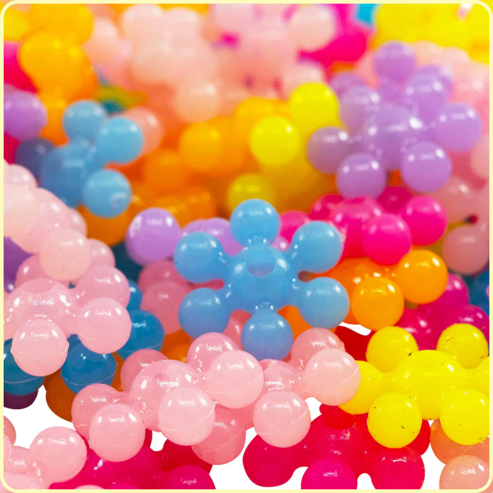 UV Fluorescent Daisy Flower Beads - 150/Pack