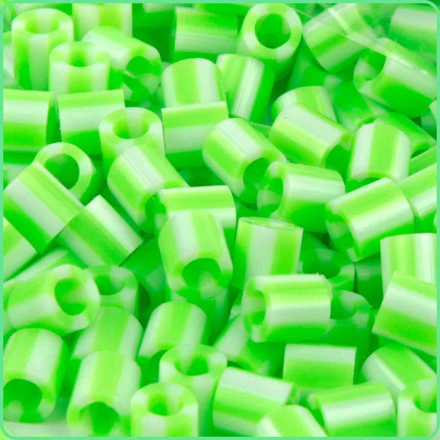 Candy Green Stripes Fuse Beads - 5mm - 300/Pack