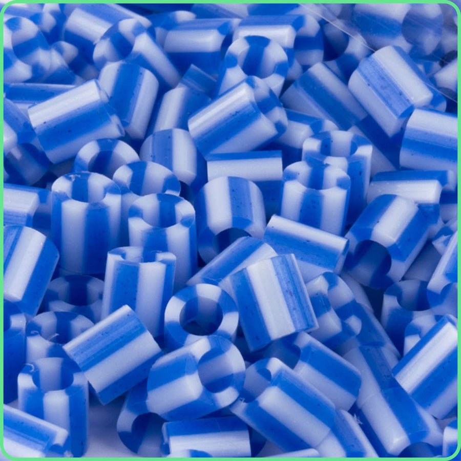 Candy Blue Stripe Fuse Beads - 5mm - 300/Pack