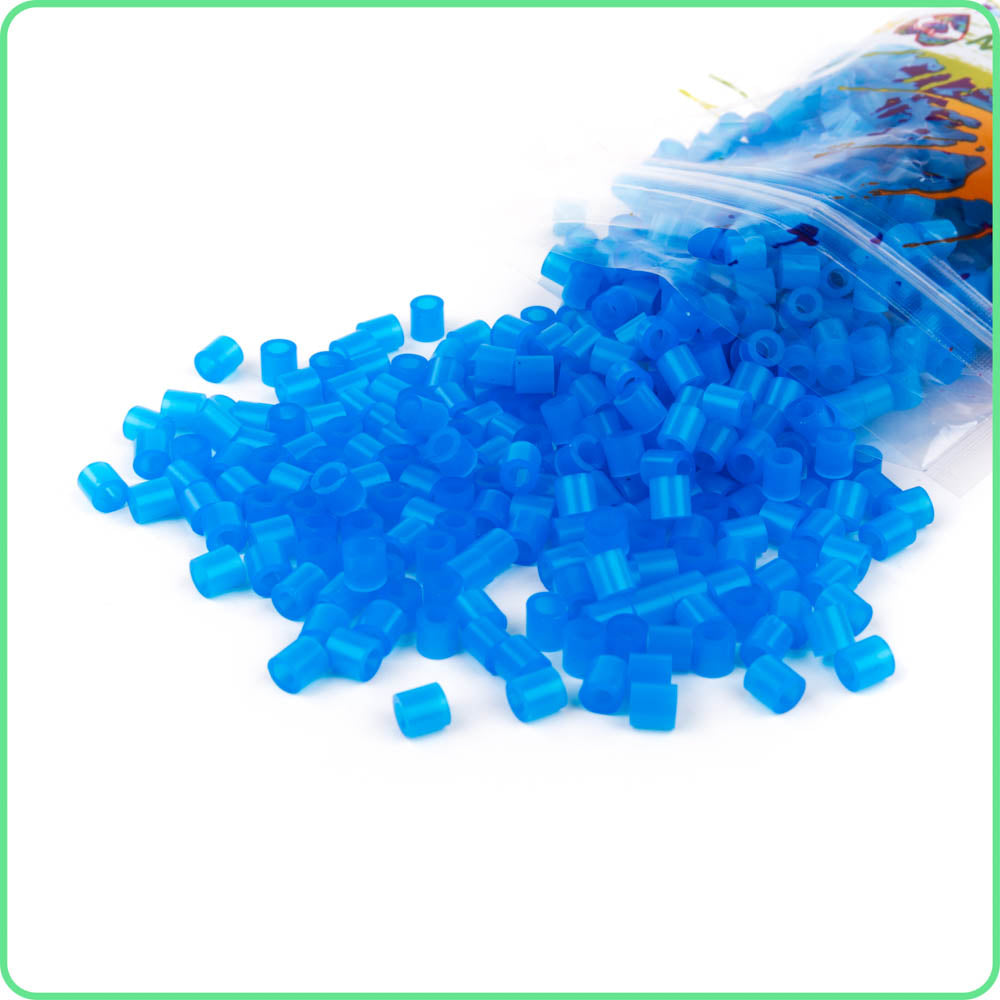 Bulk Buy: 5 x 1,000 Perler Clear Blue Color Iron On Fuse Beads: 80-15184