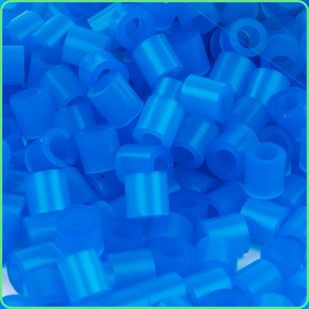 Bulk Buy: 5 x 1,000 Perler Clear Blue Color Iron On Fuse Beads: 80-15184