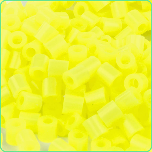 Vaessen Creative Perlas Fusibles Neón Amarillo De 5 Mm – Pack De 1100 Unidades Para Manualidades Y Diseños Brillantes