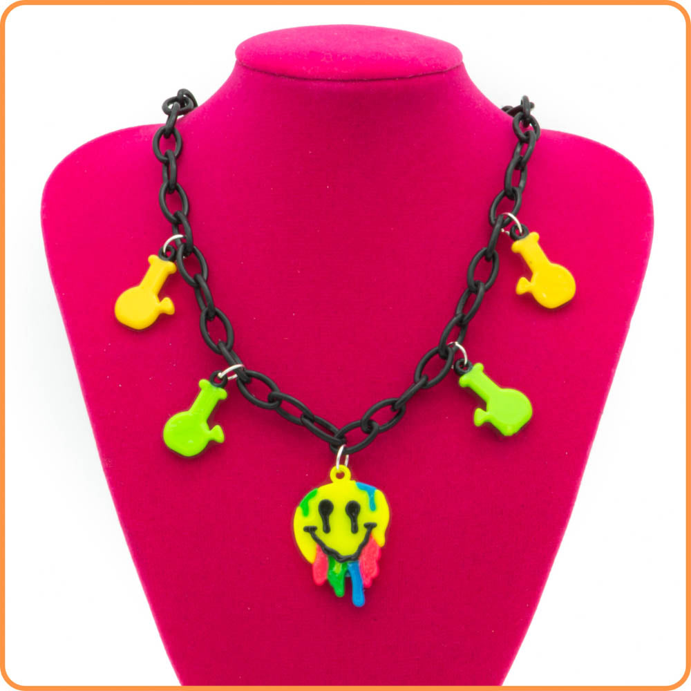 Trippy Smiley Face Necklace