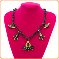 Black Space Vibes Kandi Necklace