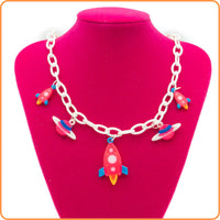 Neon Space Vibes Kandi Necklace
