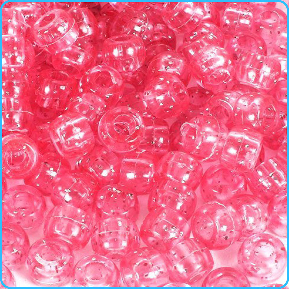 DIY 9x6MM Clear Barrel Plastic Pony Beads - Crafting Beads - Kandies –  Kandies World