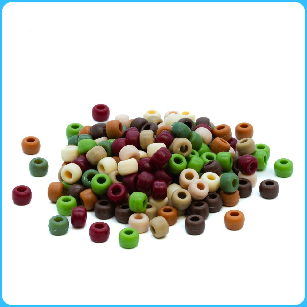 Camo Pony Beads - 9mm - 300/Pack