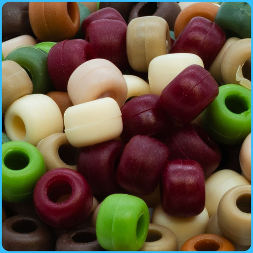 Camo Pony Beads - 9mm - 300/Pack