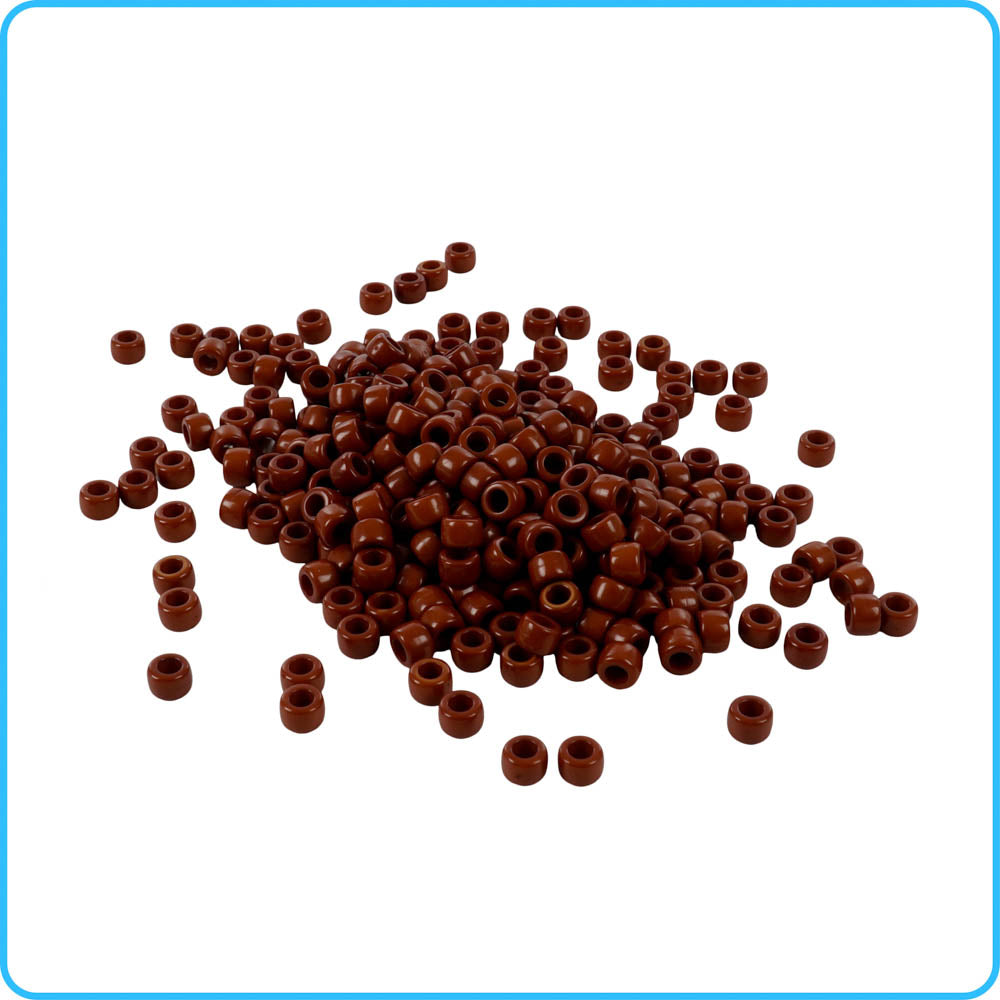 Brown Opaque Pony Beads - 9mm - 300/Pack