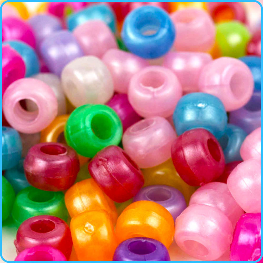Pastel Opaque Pony Beads - 9mm - 300/Pack