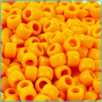 Orange Opaque Pony Beads - 9mm - 300/Pack