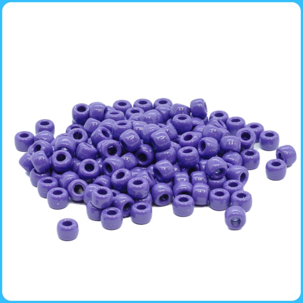 Light Purple Pony Beads - 9mm - 300/Pack