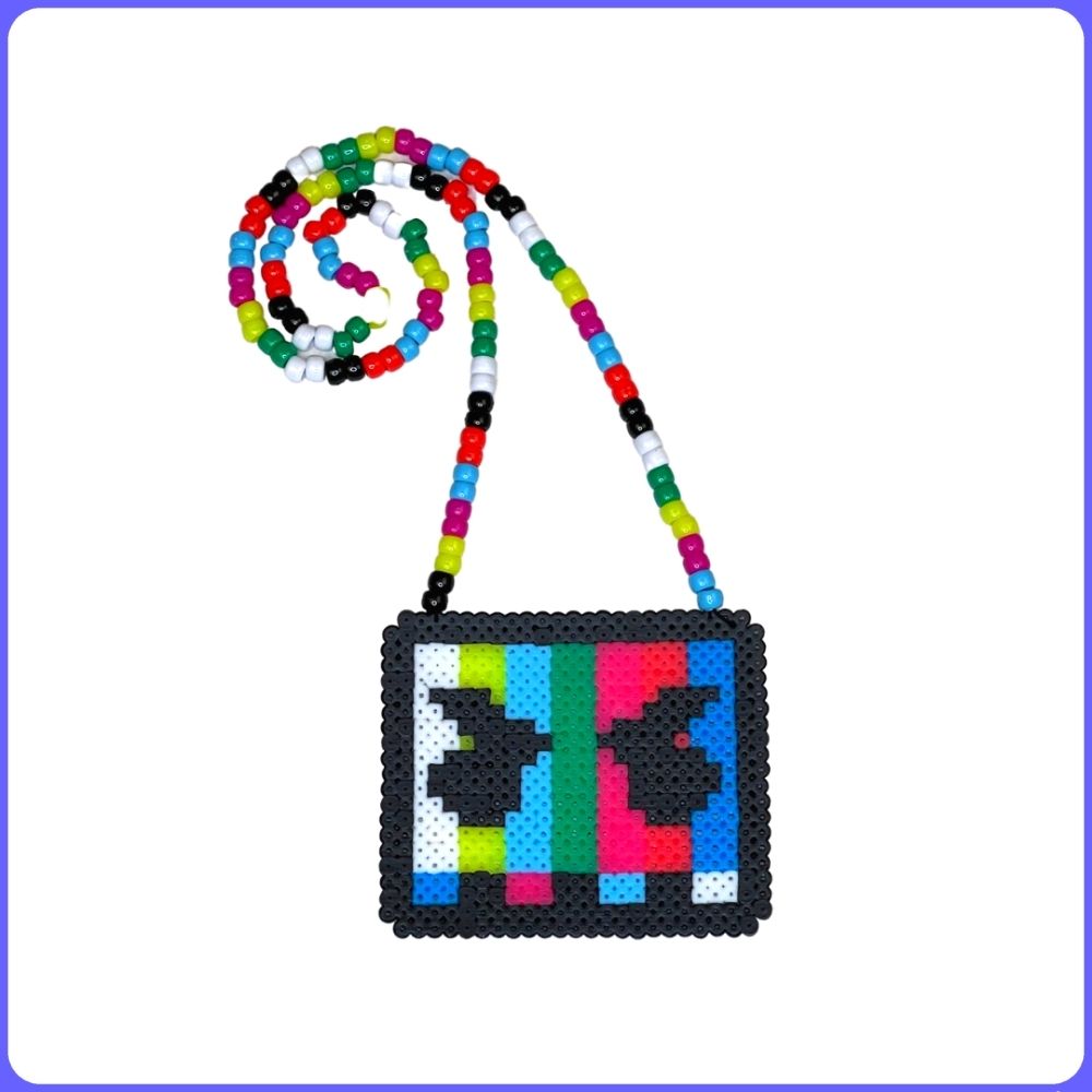 POWERPUFF GIRLS set kandi perler necklace rave EDC PLUR hama bead art  £24.89 - PicClick UK