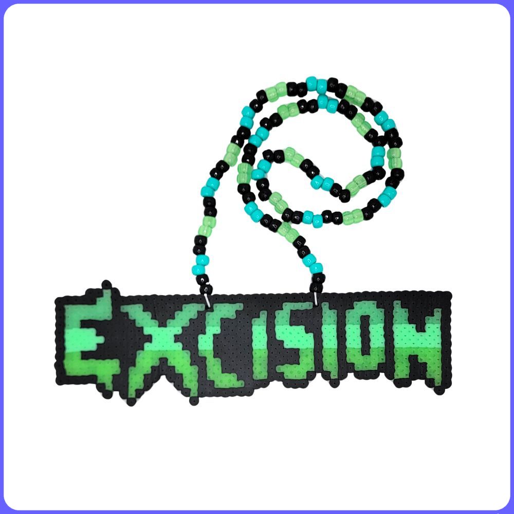 Excision Name - (L) Perler Art Neclackce