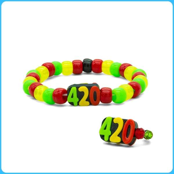 420 Kandi Ring & Bracelet - 2/Pack