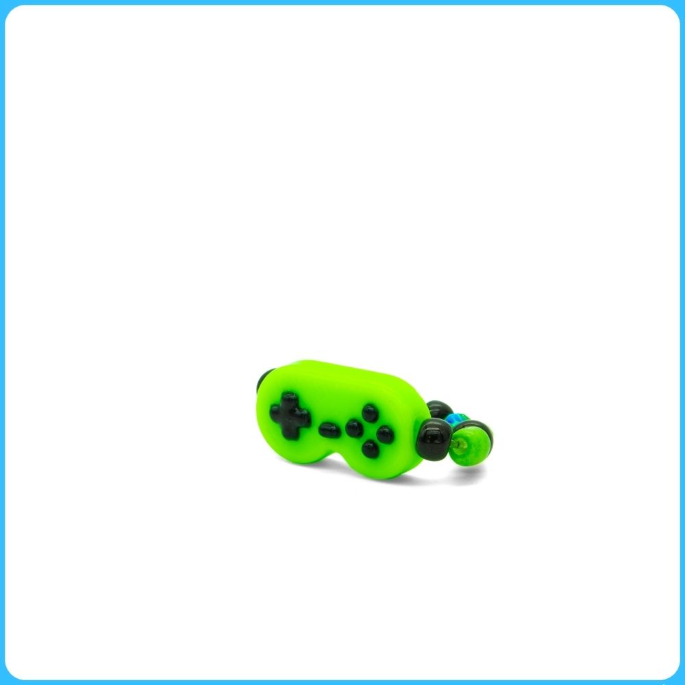 Green Retro Controller Kandi Ring