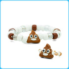 Poop Emoji Kandi Ring & Bracelet - 2/Pack