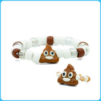 Poop Emoji Kandi Ring & Bracelet - 2/Pack