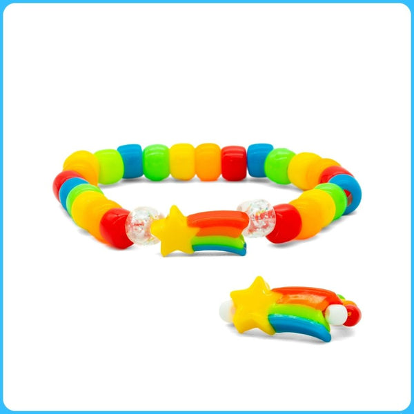Shooting Star Kandi Ring & Bracelet - 2/Pack