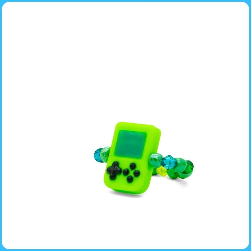 Kandi Amazon Green Handheld Kandi Ring & Bracelet 2-Pack | Festival Jewelry ...