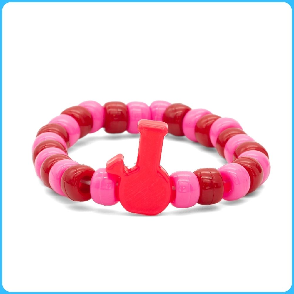 Pink Bong Kandi Ring & Bracelet 2-Pack | Festival Jewelry | Handmade Set Kandies World Pink Bong Kandi Ring & Bracelet 2-Pack | Festival Jewelry | Handmade Set Kandies World
