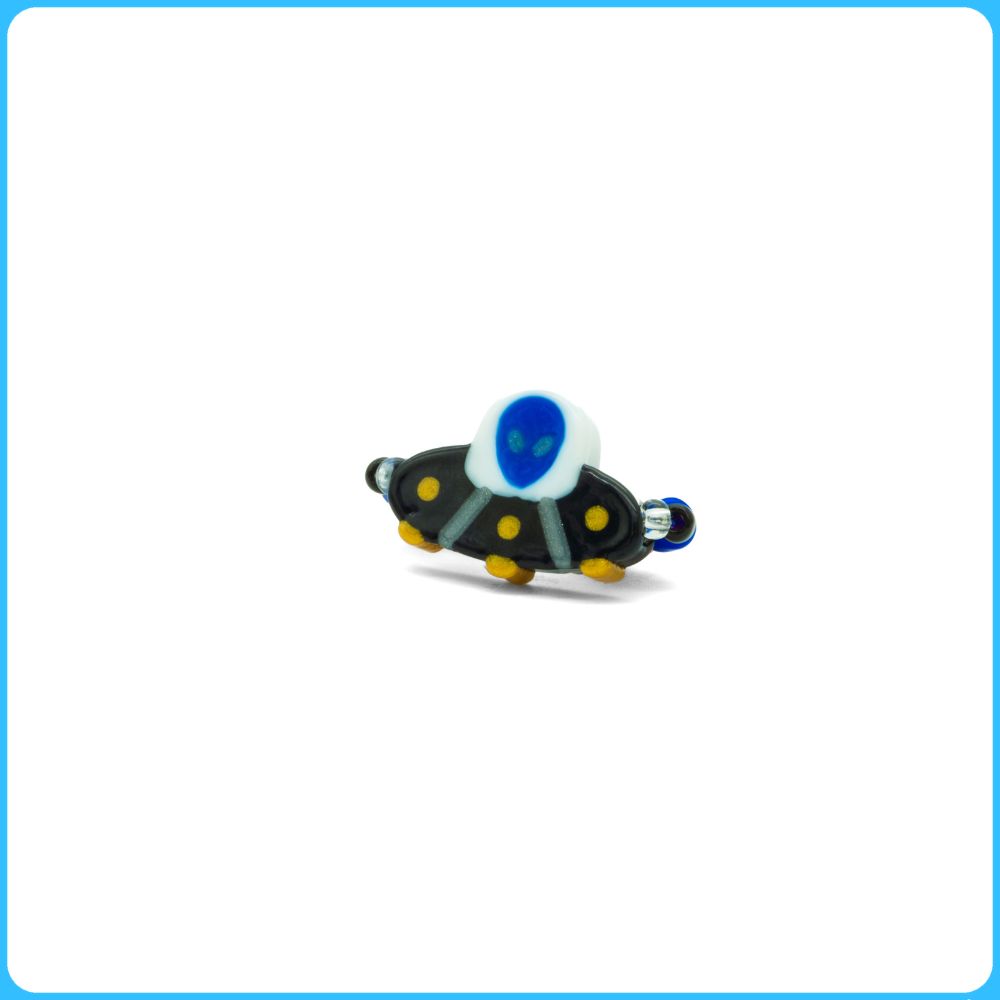 Black Spaceship Kandi Ring