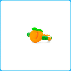 Peach Emoji Kandi Ring