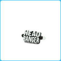 Black Headbanger Kandi Ring