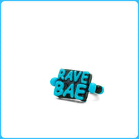 Blue & Black Rave Bae Kandi Ring