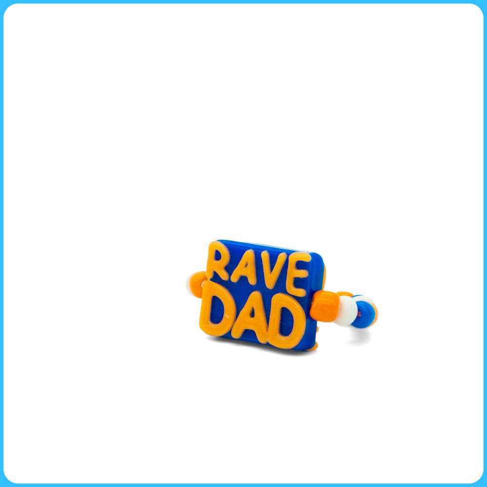 Orange Rave Dad Kandi Ring