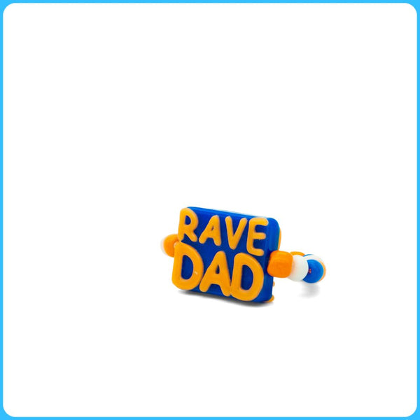 Orange Rave Dad Kandi Ring