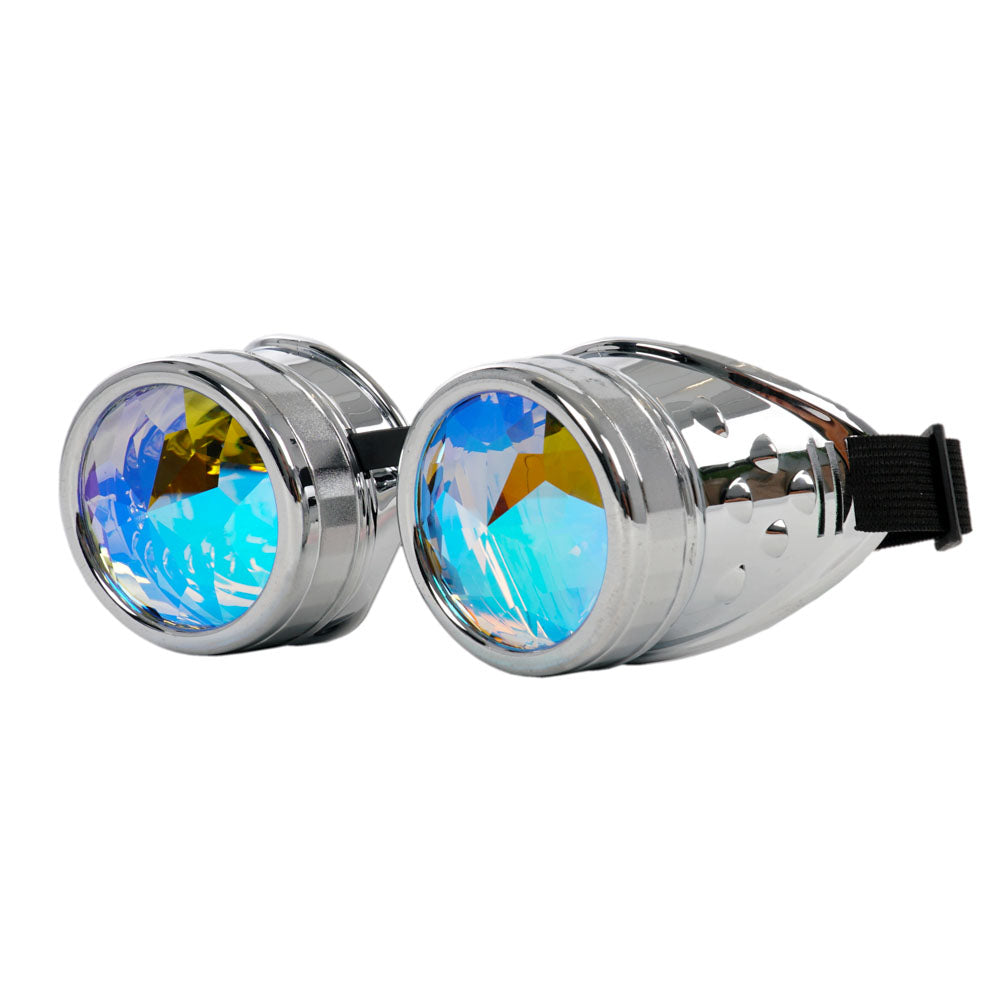 kaleidoscope goggles Steampunk Kaleidoscope Round Goggles - Festival Glasses
