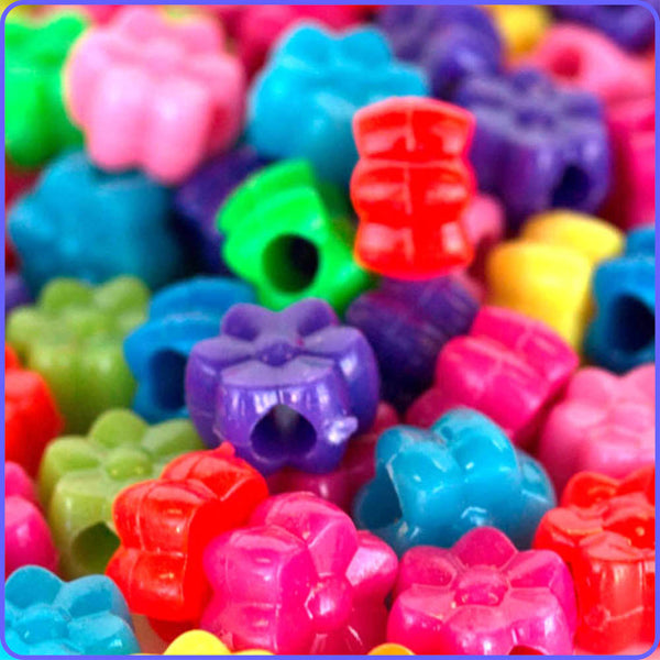 Multicolor Daisy Flower Beads - 100/Pack