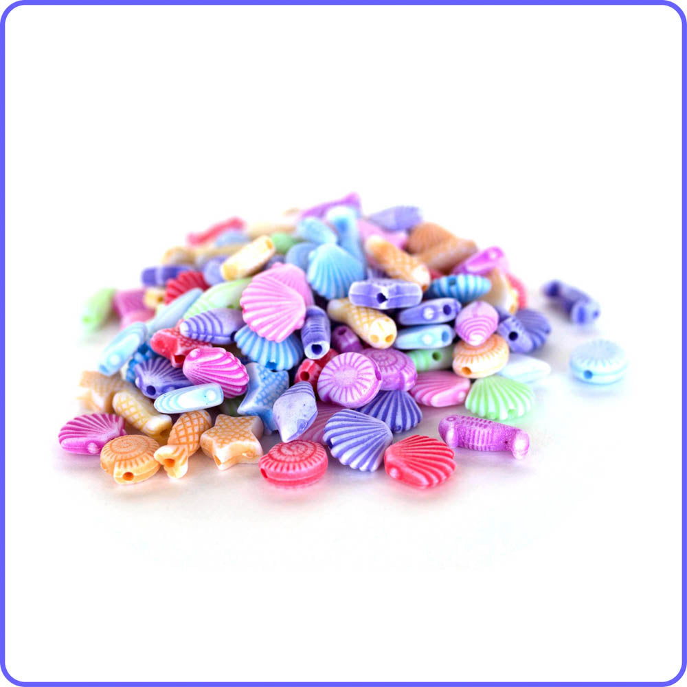 Pastel Sea Treasure Beads - 150/Pack