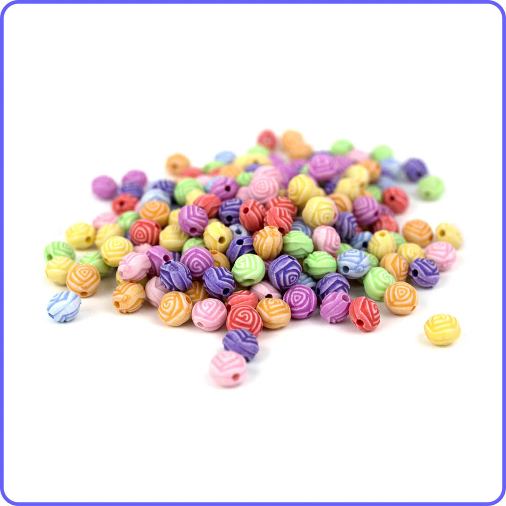 Pastel Rose Beads - 150/Pack