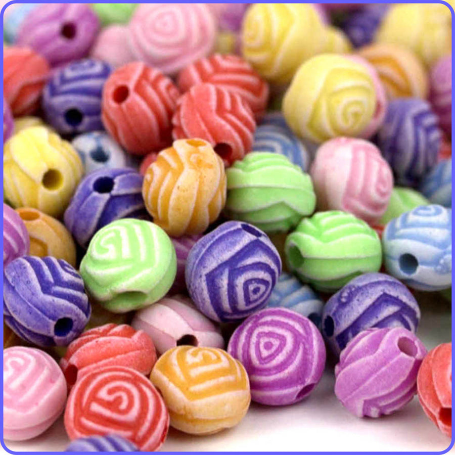 Pastel Rose Beads - 150/Pack