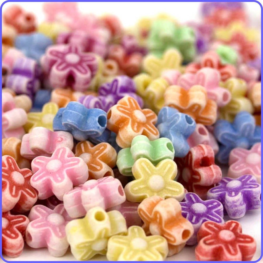 Pastel Daisy Beads - 150/Pack