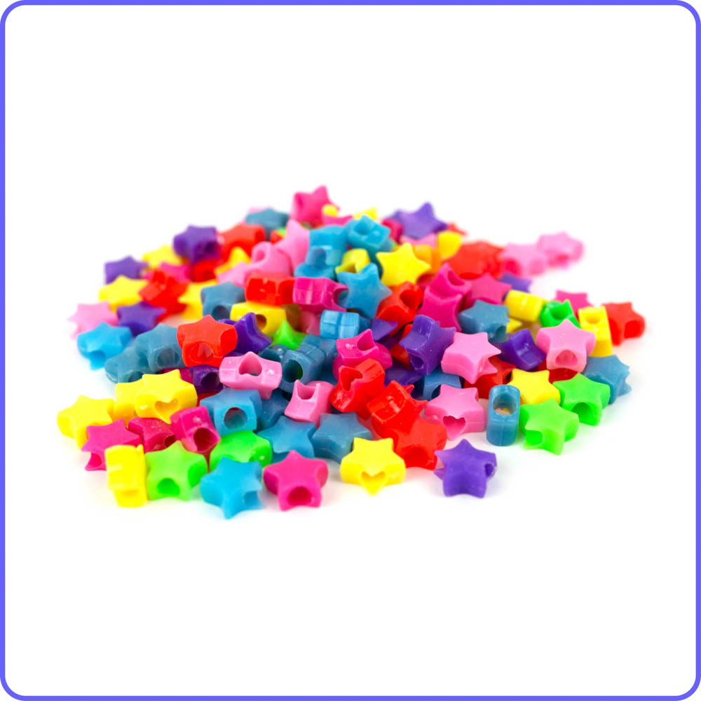Multicolor Star Beads - 75/Pack